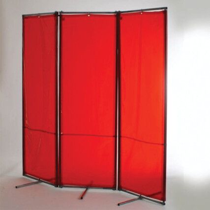 RFFOLD Folding Economy Welding Screen - Concertina Style With PVC Curtain 4x2ft Sections