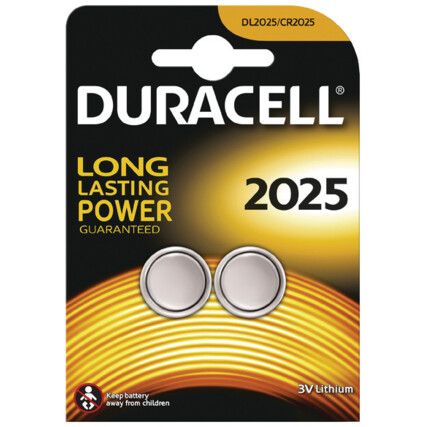 75072667 DL2025 3V Lithium Button Batteries, Pack of 2