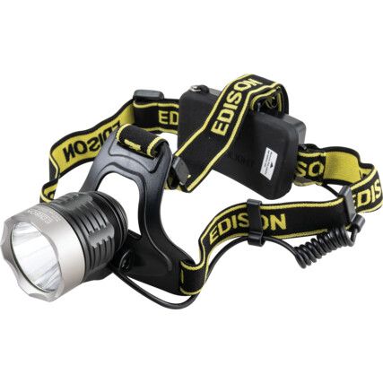 Head Torch, CREE LED, Rechargeable, 120lm, 115m Beam Distance, IPX4