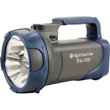 Search Light, CREE LED, Rechargeable, 550lm, 600m Beam Distance, IP54, Blue/Grey