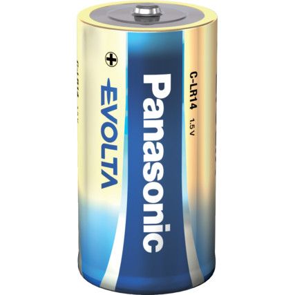 Evolta C Alkaline Batteries, Pack of 2