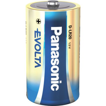 Evolta D Alkaline Batteries, Pack of 2