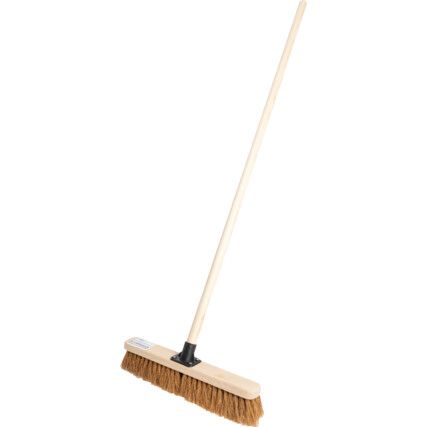 18" Soft Coco Broom With 48" Wooden Handle