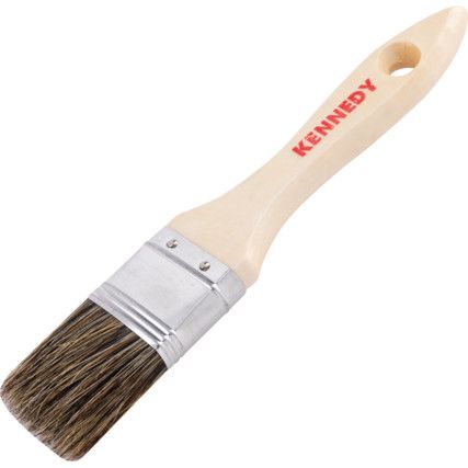 1.5in., Flat, Natural Bristle, Angle Brush, Handle Wood
