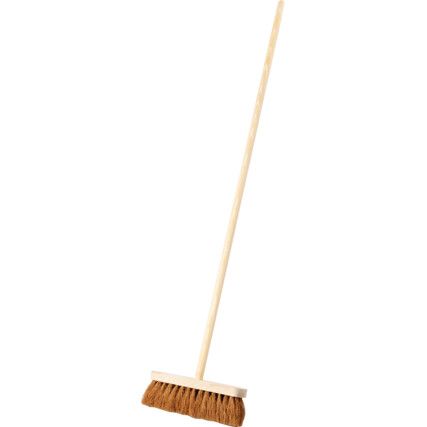 12" Coco Broom with 15/16" x 48" Stale