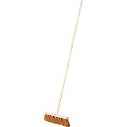 12" Coco Broom with 15/16" x 60" Stale