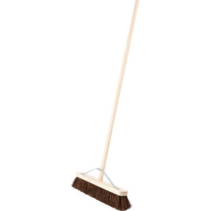 18" Bassine Broom with 1.1/8" x 48" Stale