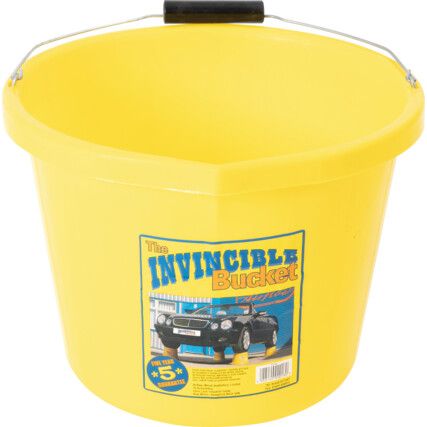 Invincible Yellow Builders Bucket 15ltr