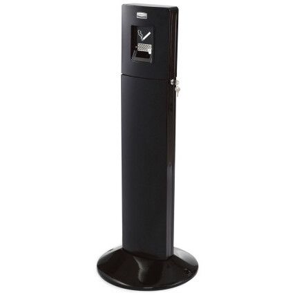 Floor Standing Ash Tray, Stainless Steel, 1070 x 220 x 461mm
