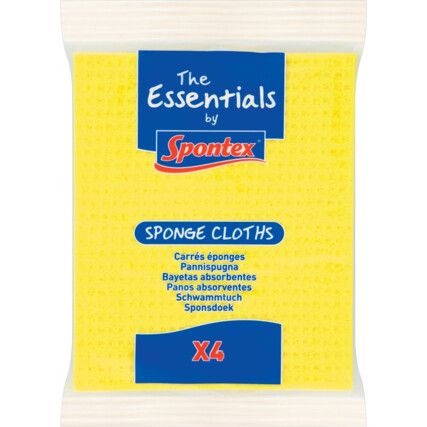 Essentials Sponge Cloths - Pack of 4