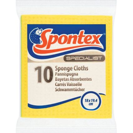 Specialist Sponge Cloth assorted Colours (Pack of 10)