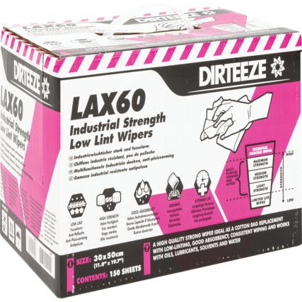 LAX60 Industrial Multi-Purpose Wipes - Pack of 150