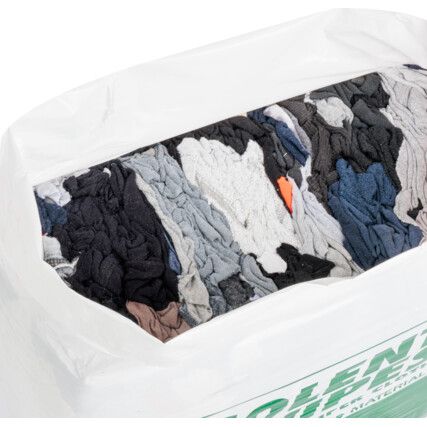 Heavy Duty Rags, 10kg bag, Made from Recycled Material