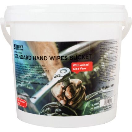 STANDARD DUTY HAND AND SURFACE DEGREASER WIPES (BUCKET OF 150)