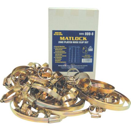ASSORTED STAINLESS STEEL HOSE CLIPS (PK-50)