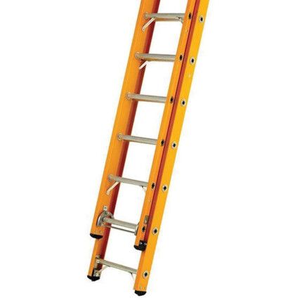 Glass Fibre Double Section Extension Ladder, 3.05m (closed) - 5.55m  (extended), EN 131