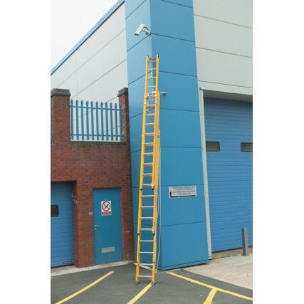 Glass Fibre Double Section Extension Ladder, 4.83m (closed) - 8.85m  (extended), EN 131