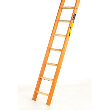Timber Single Section Ladder, 3m, BS 1129 Class 1