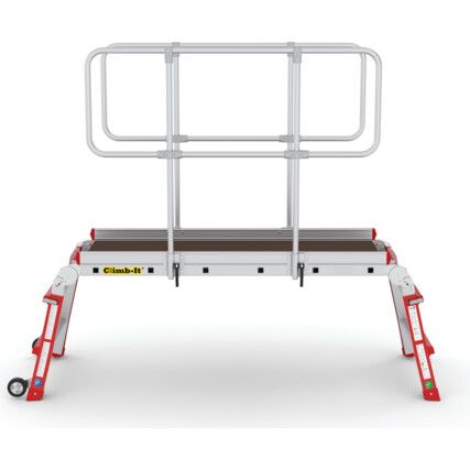 H1790m, Aluminium Folding Work Platform, Non-Slip, Safety Handrails