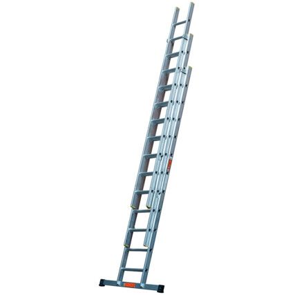 3-7m, Aluminium Professional Triple Extension Ladder, EN 131
