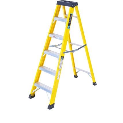 6 x Treads, Glass Fibre Step Ladder, 1.4m