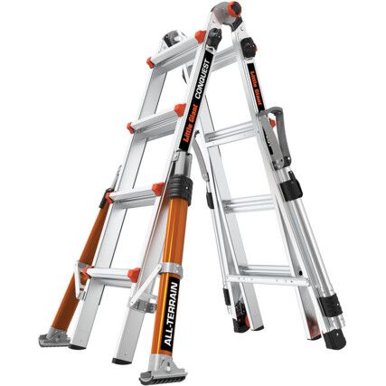 Aluminium Combination Ladder, 1.4m (closed) - 4.6m  (extended), EN 131