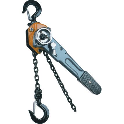 Manual Lever Hoist, 500kg Rated Load, 1.5m Lift, 5mm Chain with Safety Hook
