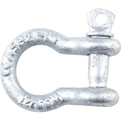 Screw Pin Bow Shackle, 0.5t SWL, With Certificate