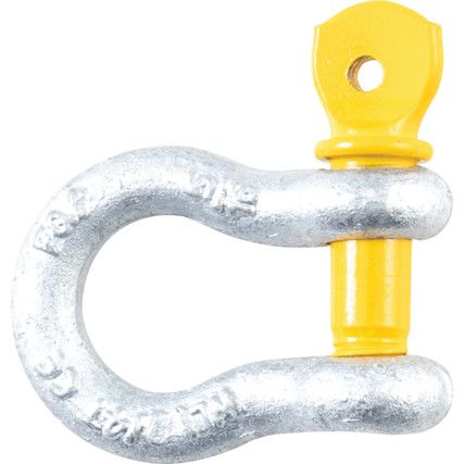 Screw Pin Bow Shackle, 0.75t SWL, With Certificate