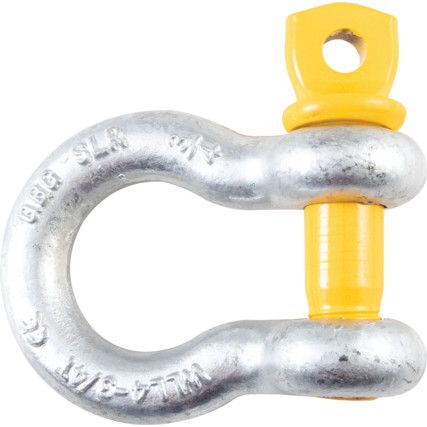 Screw Pin Bow Shackle, 4.75t SWL, With Certificate