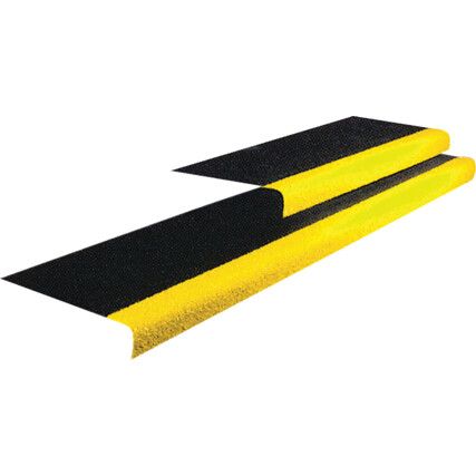 Black/Yellow COBAGRiP Stair Tread, 345mmx55mmx1m