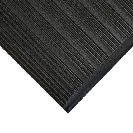 0.9m  x 18.3m Black Orthomat Ribbed Mat