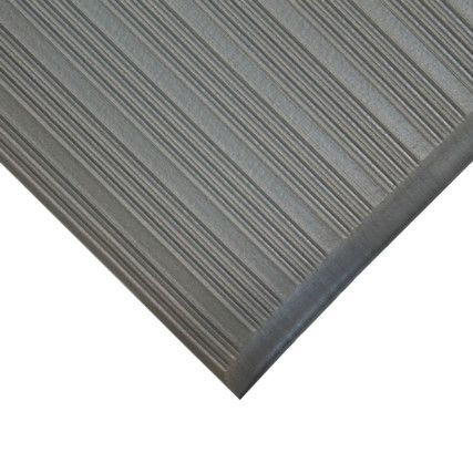 0.9m x Linear Metre Grey Orthomat Ribbed Mat