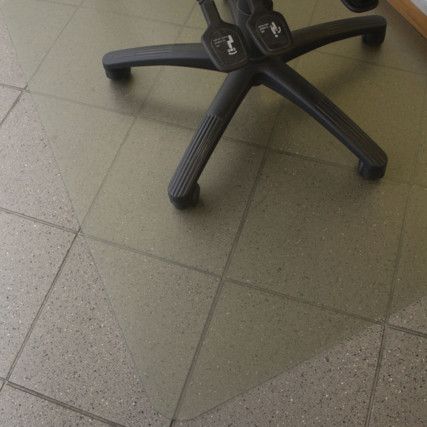 Hard Floor Chair Mat Flat Square Shape 0.9m x 1.2m
