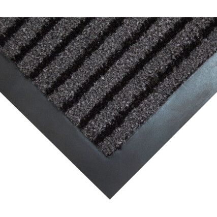 Black & Charcoal Duo Doormat, Pack of 2, 0.6m x 0.9m