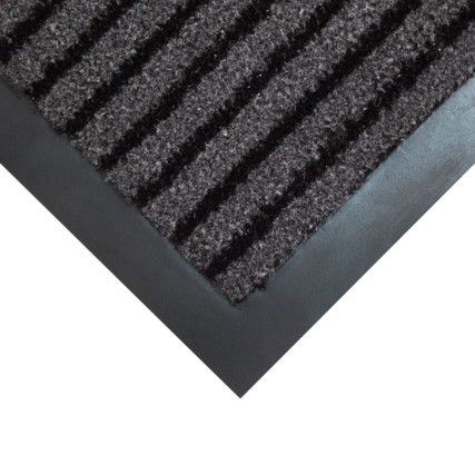 Black & Charcoal Duo Doormat 0.9m x 1.5m