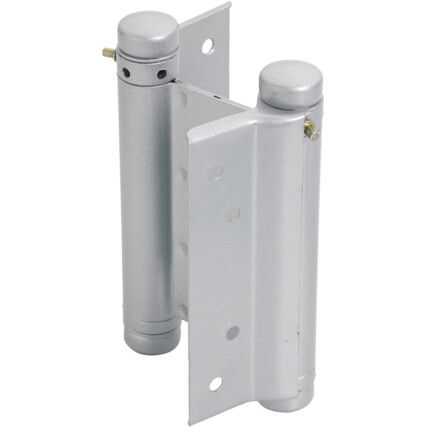 150mm D/ACTION SPRING HINGES SILVER + FITTINGS (PR)