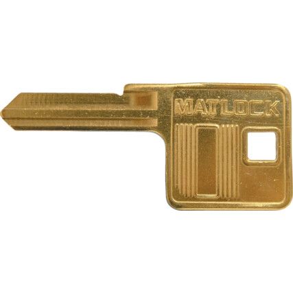 Key Blank, Brass, To Suit Matlock 30mm-40mm Brass Padlocks