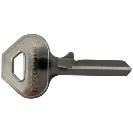 Key Blank, Steel/Brass, To Suit Matlock 40mm-65mm Laminated Steel Padlocks