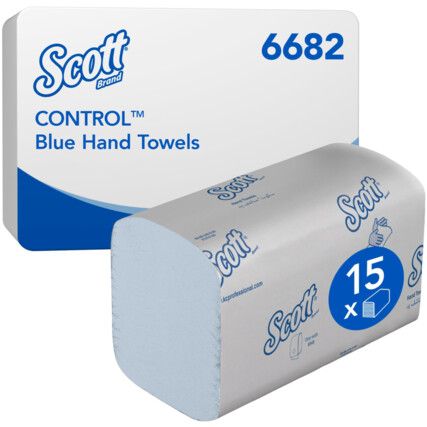 6682 Xtra Hand Towels Med Blue (15 Sleeves)