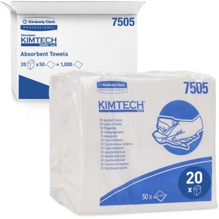 ABSORBENT TOWELS WHITE 38x32CM(PK-20)