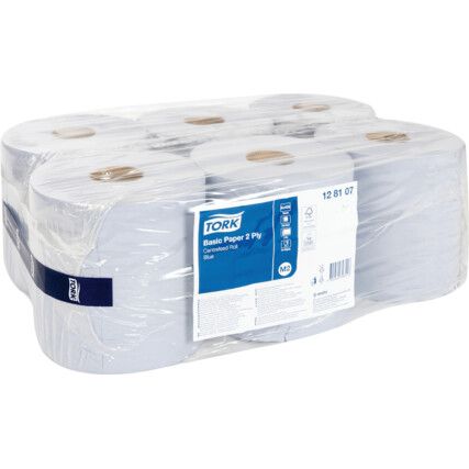 Centrefeed Blue Roll, 2 Ply, 6 Rolls