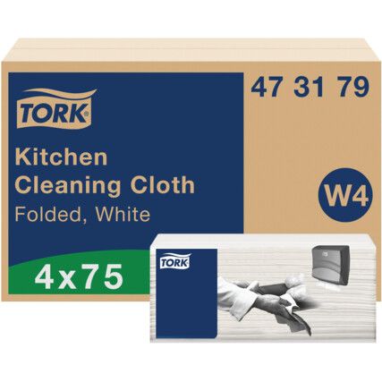 KITCHEN CLEANING CLOTH FOLDEDW4 4X 75 SHEETS