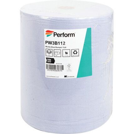 Centrefeed Blue Roll, 3 Ply, 1 Roll