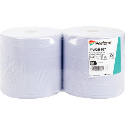Centrefeed Blue Roll, 2 Ply, 2 Rolls