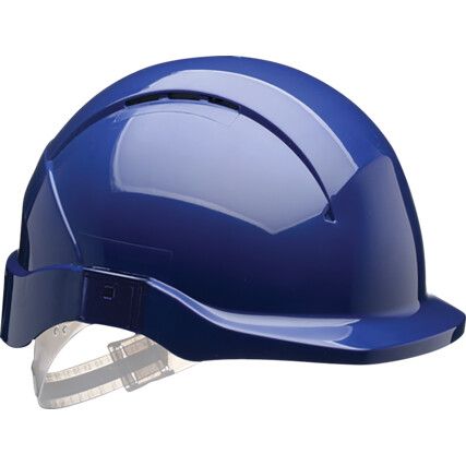 Concept, Safety Helmet, Blue, ABS, Vented, Reduced Peak, Includes Side Slots