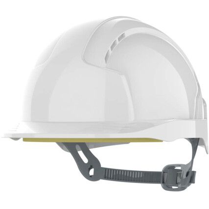 EVOLite®, Safety Helmet, White, ABS, Vented, Reduced Peak, Includes Side Slots