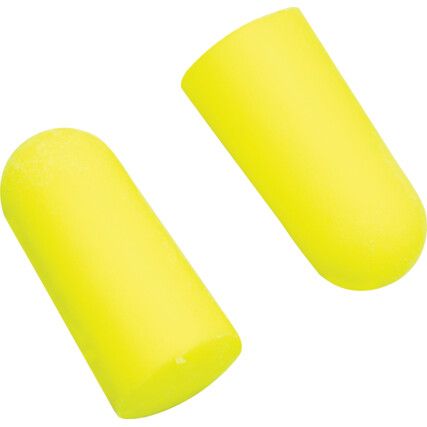 Soft, Disposable Ear Plugs/Refill Pack for Dispenser, Replacement Pods, Not Detectable, Bullet, 36dB, Yellow, Foam, Pk-500 Pairs