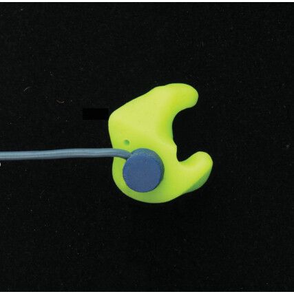 Reusable Ear Plugs, Corded, Detectable, 25.3dB, Multicoloured, Pk-1 Pair