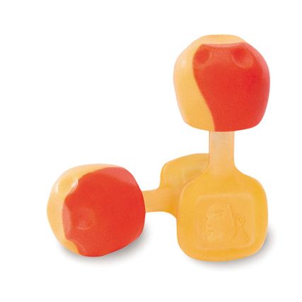 Reusable Ear Plugs, Uncorded, Not Detectable, Pod, 28dB, Orange/Yellow, TPE, Pk-100 Pairs